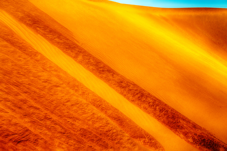 the empty quarter  and outdoor  sand  dune in oman old desert rub   al khaliの写真素材