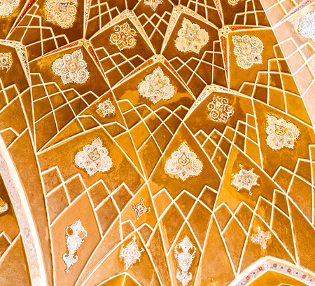 blur in iran abstract texture of the  religion  architecture mosque roof persian historyのeditorial素材