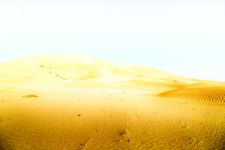 the empty quarter  and outdoor  sand  dune in oman old desert rub al khaliの写真素材
