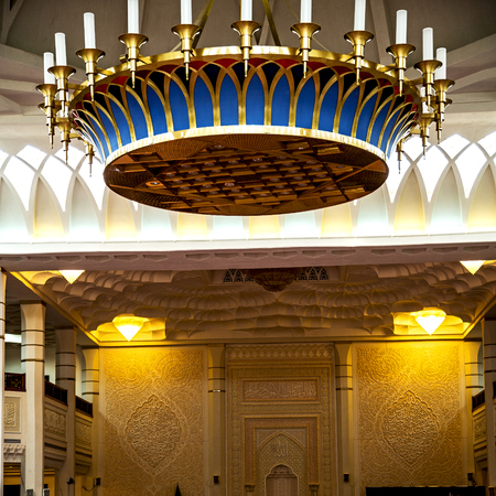 blur in iran inside the old antique mosque with glass and mirror traditional islam architecture