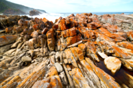 blur  in south africa   sky ocean   tsitsikamma reserve nature and rocks