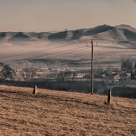 blur in south africa old town near the  mountain and treeの写真素材