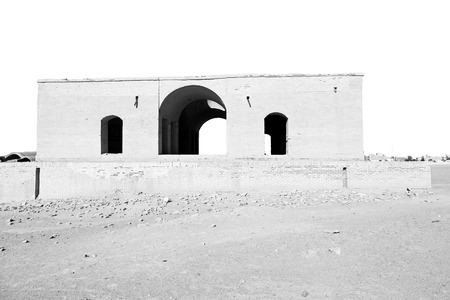blur in iran near yazd the antique zoroastrian temple abandonated house and contructionの写真素材