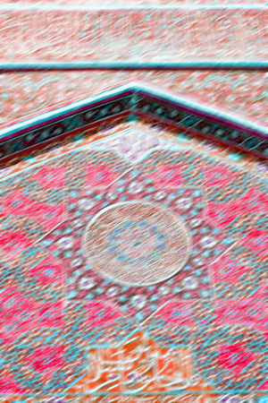 in iran  blur  islamic mausoleum old   architecture mosque mosaicの写真素材