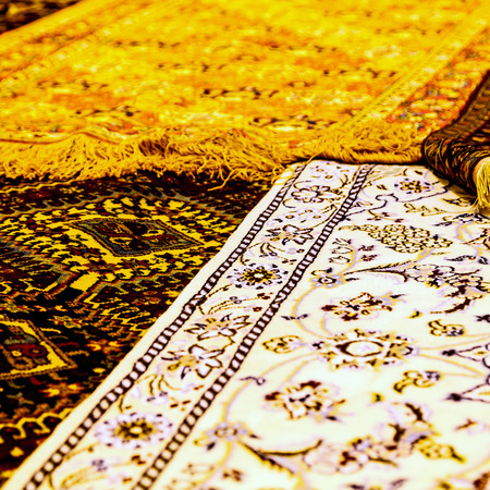blur in iran antique carpet textile  handmade beautiful arabic ornament