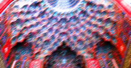 blur in iran abstract texture of the  religion  architecture mosque roof persian historyの写真素材