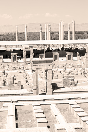 in iran persepolis the old ruins historical destination monuments and ruinの写真素材
