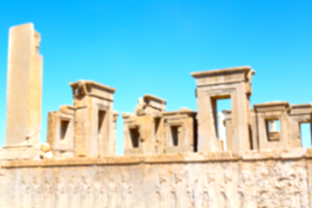 blur  in iran persepolis the old  ruins historical destination monuments and ruinの写真素材
