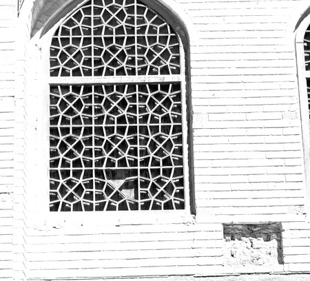 blur in iran the old decorative flower  tiles from antique mosque like backgroundの写真素材