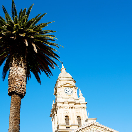 in south africa close up of the blur  city hall of cape town and clear skyの写真素材