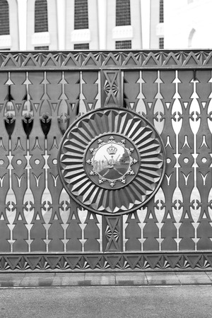 in oman the old metal gate  royal palaceのeditorial素材