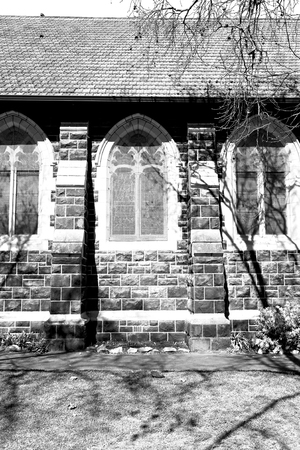 blur  in south africa  old  church  in city center of reinet graaf and religion buildingの写真素材