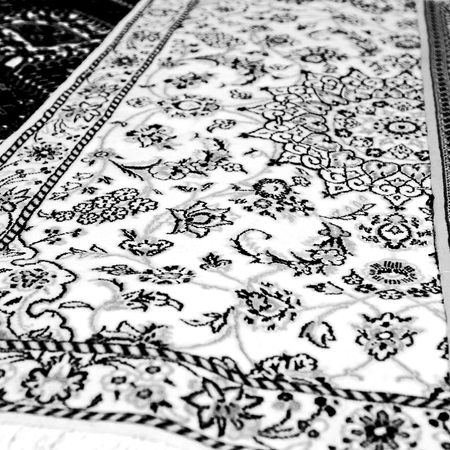 blur in iran antique carpet textile  handmade beautiful arabic ornamentの写真素材