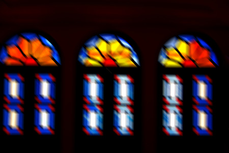 in iran blur colors from the windows the old mosque traditional scenic light