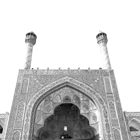 blur in iran the old decorative flower  tiles from antique mosque like backgroundの写真素材