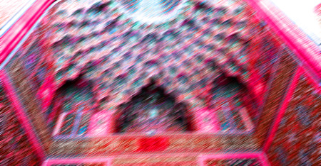 blur in iran abstract texture of the  religion  architecture mosque roof persian historyの写真素材