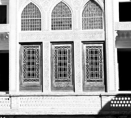 blur in iran kashan the old persian architecture window and glass in backgroundの写真素材