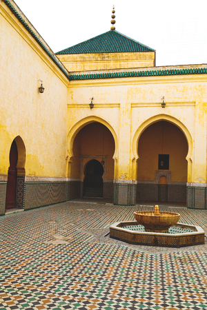 fountain in morocco africa old antique construction  mousque palaceのeditorial素材