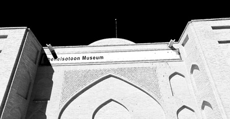 blur in iran old  window  near the mosque and antique constructionの写真素材