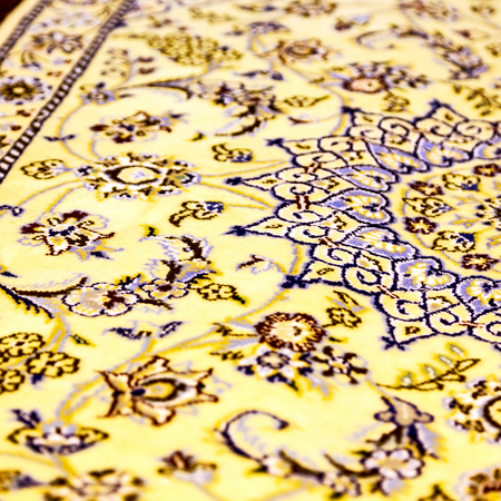 blur in iran antique carpet textile  handmade beautiful arabic ornamentの写真素材
