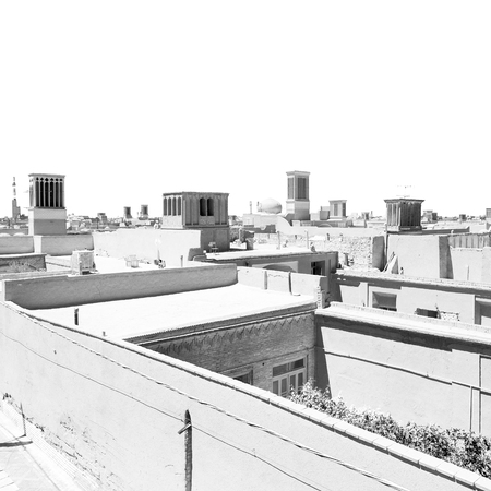 in iran the roof from yazd antique construction and historyの写真素材