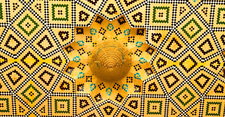 blur in iran abstract texture of the  religion  architecture mosque roof persian historyの写真素材