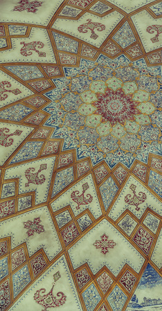 blur in iran abstract texture of the  religion  architecture mosque roof persian historyの写真素材