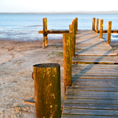 blur in south africa   sky ocean isimagaliso nature  reserve and pierの写真素材