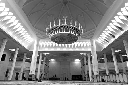 in iran inside the old antique mosque with glass and mirror traditional islam architectureのeditorial素材