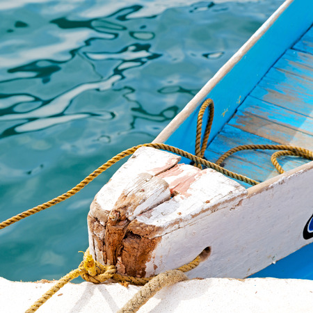 philippines old dirty prow of a boat in the port like abstractの写真素材