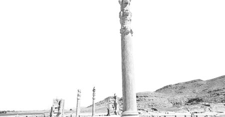 blur  in iran persepolis the old  ruins historical destination monuments and ruinの写真素材