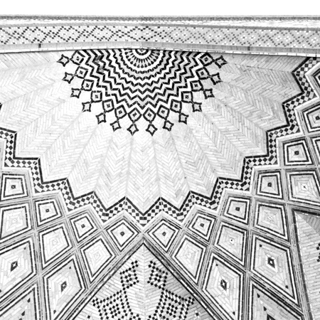 blur in iran abstract texture of the  religion  architecture mosque roof persian historyの写真素材