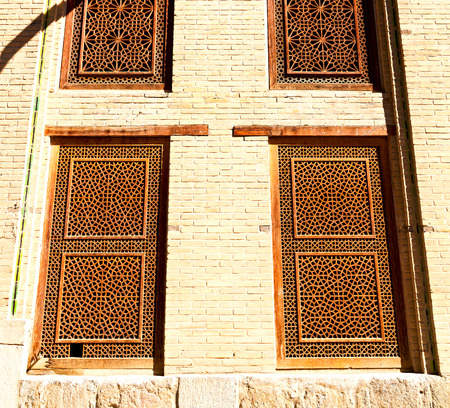 blur in iran the old decorative flower  tiles from antique mosque like backgroundの写真素材