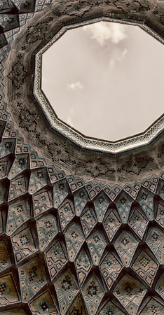 blur in iran abstract texture of the  religion  architecture mosque roof persian historyの写真素材