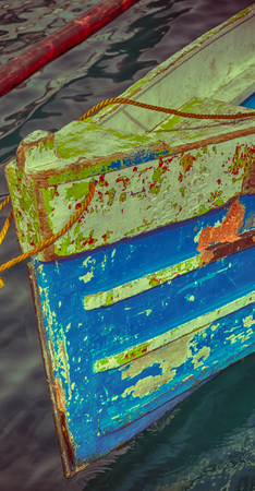  philippines old dirty prow of a boat in the port like abstract の写真素材