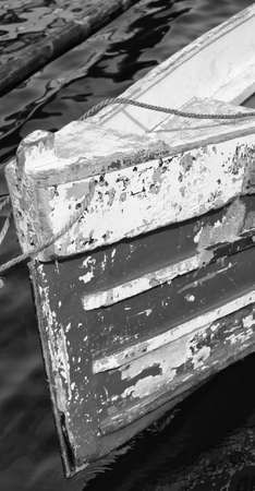 philippines old dirty prow of a boat in the port like abstractの写真素材