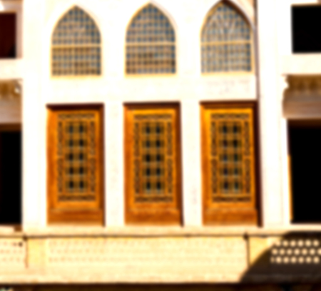blur in iran kashan the old persian architecture window and glass in backgroundの写真素材