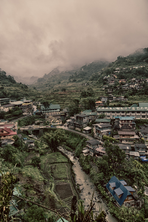 blur  in  philippines  terrace field for coultivation of rice  from banaue unesco site の写真素材