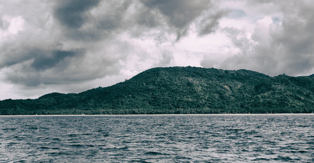 from a boat  in  philippines  snake island near el nido palawan beautiful panorama coastline sea and rockの写真素材