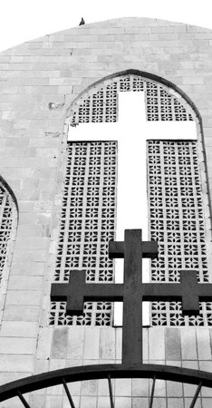 in amman jordan the chatolic church and the cross for religionの写真素材