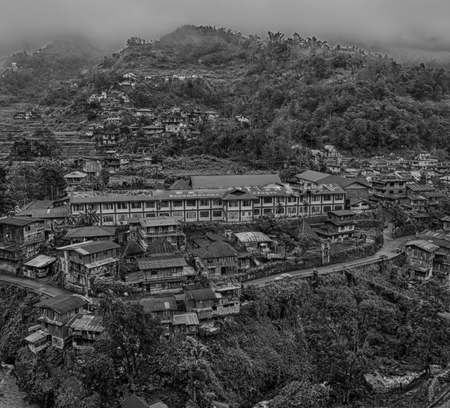 blur  in  philippines  terrace field for coultivation of rice  from banaue unesco siteの写真素材