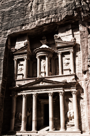 the antique site of petra in jordan one of the beautiful wonder of the worldの写真素材