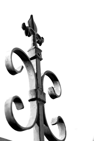 in the sky an iron fence prospective and abstracr backgroundの写真素材