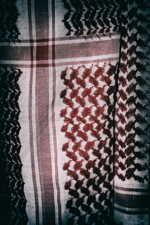 the texture of the cotton traditional symbolic  arabian  scarf like background abstractの写真素材