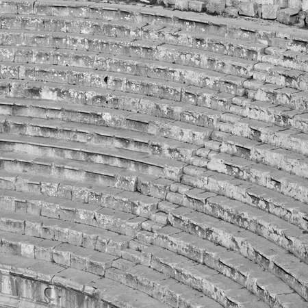 in  jordan the antique theatre  and archeological site classical heritage for touristの写真素材