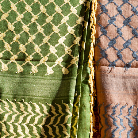 the texture of the cotton traditional symbolic  arabian  scarf like background abstractの写真素材