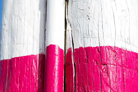 the painted piece of wood background textureの写真素材