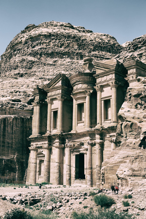 the antique site of petra in jordan the monastery  beautiful wonder of the world