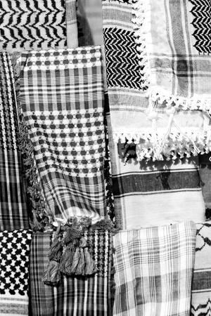 the texture of the cotton traditional symbolic  arabian  scarf like background abstractの写真素材