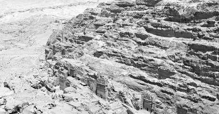 from high  the antique site of petra in jordan the beautiful wonder of the worldの写真素材